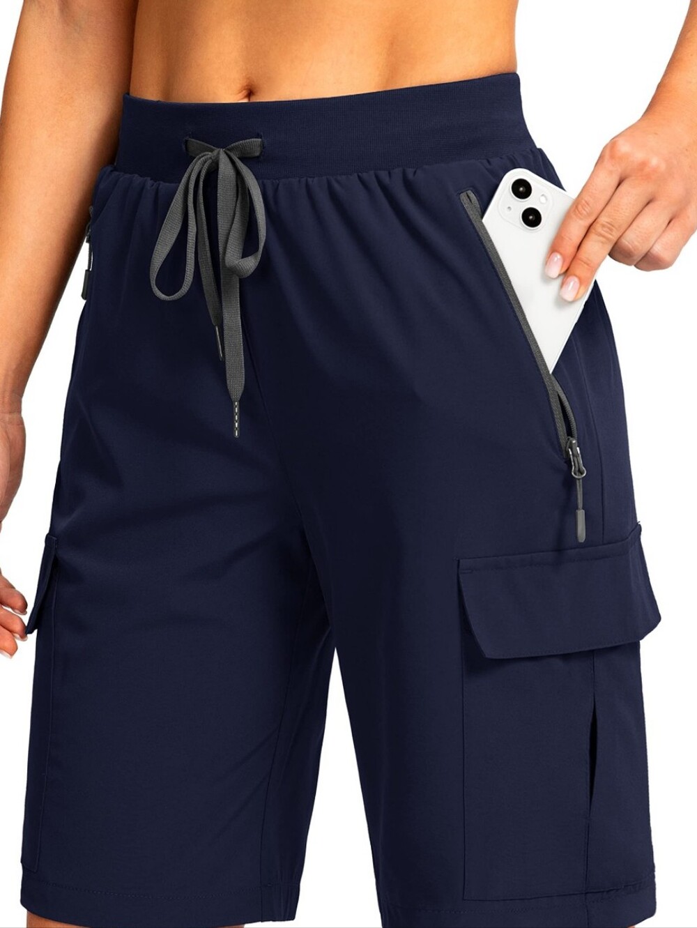 Soothfeel Women's Hiking Cargo Shorts with Pockets Quick Dry Summer Athleti